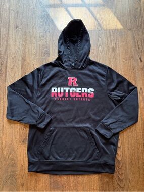 Rutgers Black Hoodie - Performance material